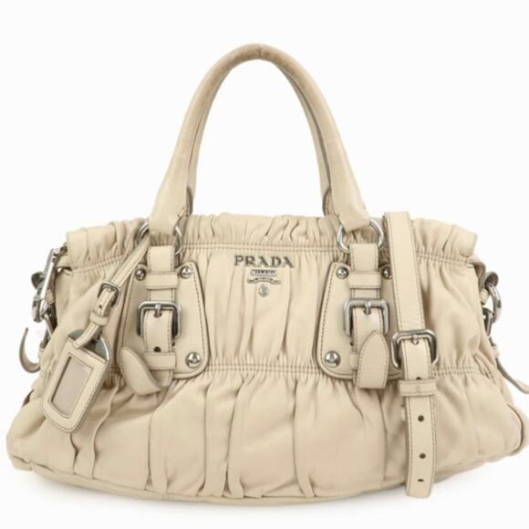 💎✨STUNNING✨💎Authentic PRADA Gathered 2Way Shoulder Bag - Picture 3 of 15